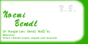 noemi bendl business card